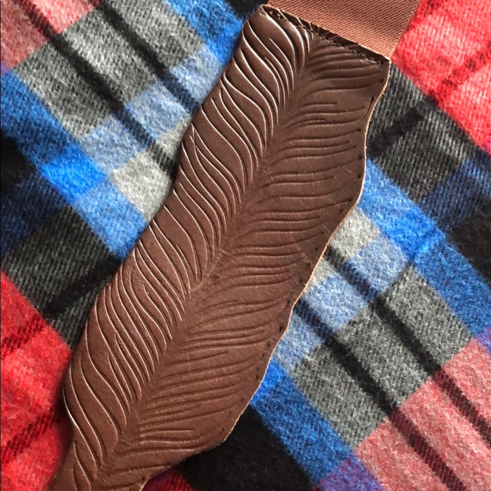 Wide leather belt